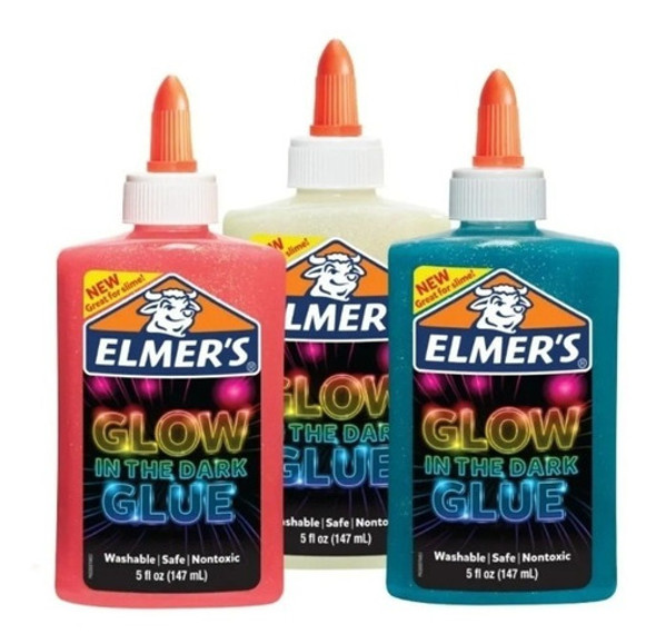 3 Adhesivos Elmer`s Glow In The Dark Glue X 147ml 0