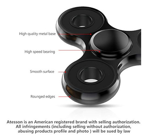 Atesson Juguetes Giratorios Para Ansiedad, 1