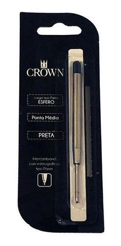 Carga Esferográfica Tipo Parker Cor Preta Ca14007p 0