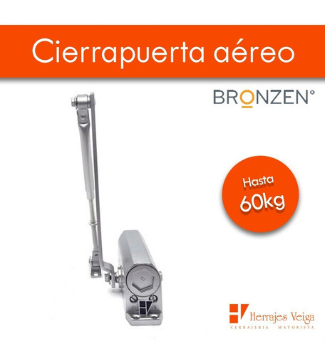 Cierrapuerta Aereo Bronzen P/puerta Hasta 60kg 1