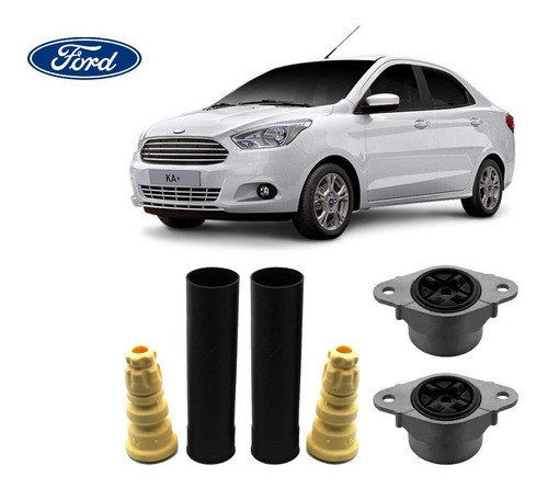 Par Kit Coxim Batente Coifa Do Amortecedor Traseiro Ford Ka 1