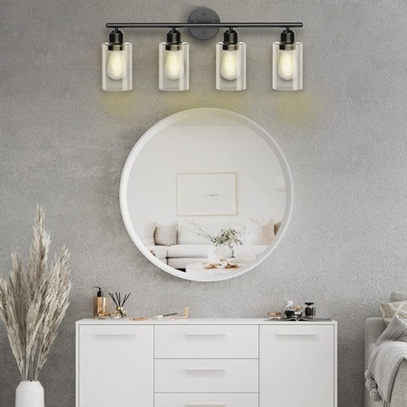 Mshamy 4-light Bathroom Vanity Light Luminturs, Vintage Indu 1