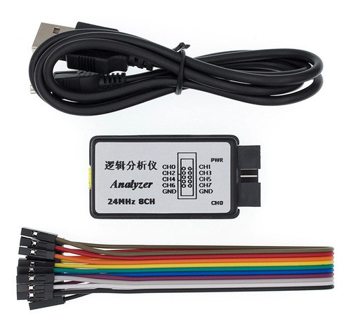 Analizador Lógico Usb 8 Canales 24mhz Can Dmx-512 I2c I2s 1