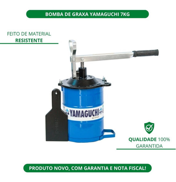 Bomba De Graxa Yamaguchi 7kg Engraxadeira Com Disco Raspador 1