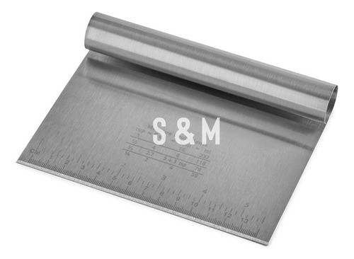 Alisador Metálico Con Regla Medidora 15 X 12 Cm Repostería 0