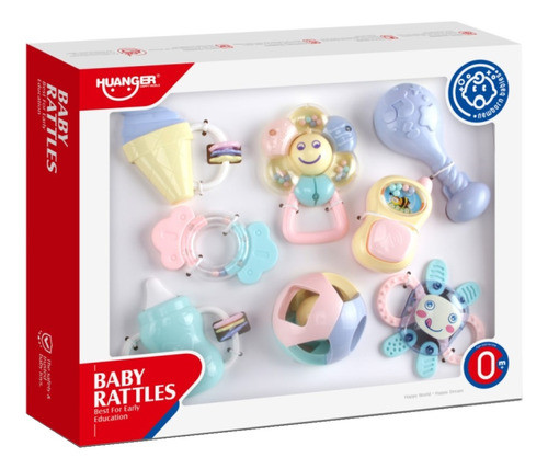 Set De 8 Sonajeros Huanger Baby Rattles Universo Binario 0