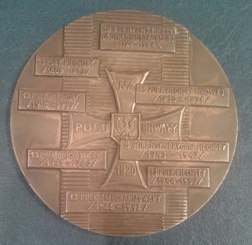 Medalla Guerra War Polska Polonia Regimiento Mecanizado 1993 1