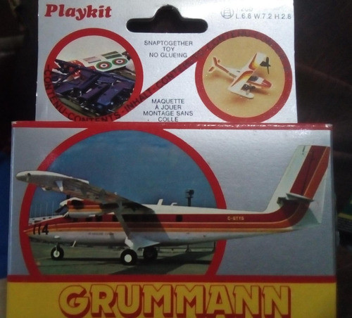Juguete Playkit Minimaqueta Avion Grummann Made In Italy 0