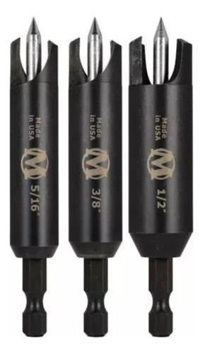 Set De 3 Cortadores De Tarugo Montana Mb-65823 Carpintero 1