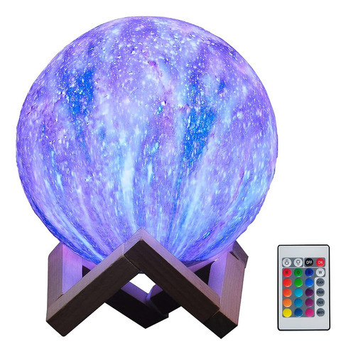~? Uyeyuy Moon Light Space Light 16 Colores Luz Nocturna Aju 0