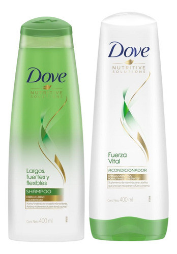Kit Dove Para Cabello Largo Y Quebradizo Shampoo+acond 400ml 0