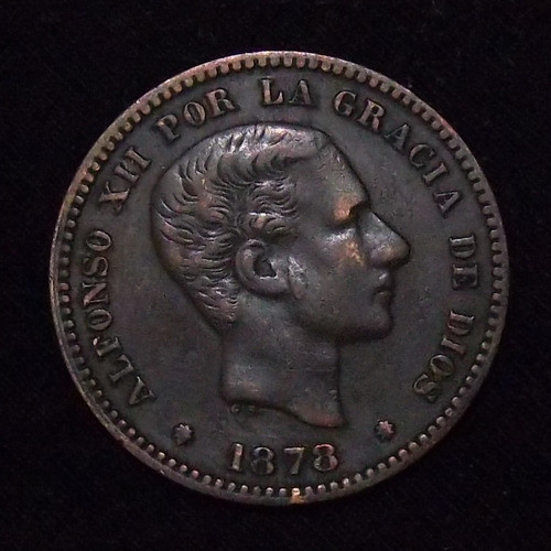 España 5 Céntimos 1878 Muy Bueno Km 674 Alfonso Xii 0