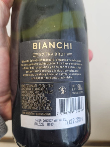 Champagne Bianchi Extra Brut X 750 Ml Caja 6 Botellas 1