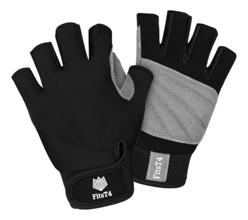 Fitst4 Guantes De Palma Acolchados De Medio Dedo 0