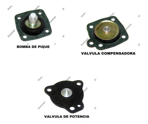 Kit Diafragmas Carburador Weber Tlde Fiat Uno Motor Tipo 0