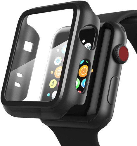 Funda Protectora Para Apple Watch 38mm Full Cover Templado 0