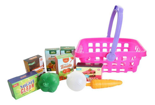 Cesta Mercadinho Brincadeira De Faz De Conta Educativo 0
