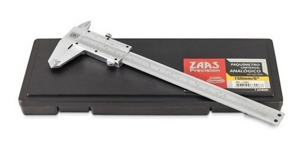 Paquímetro Universal Analógico 150mm 6pol Aço Inox Zaas 0