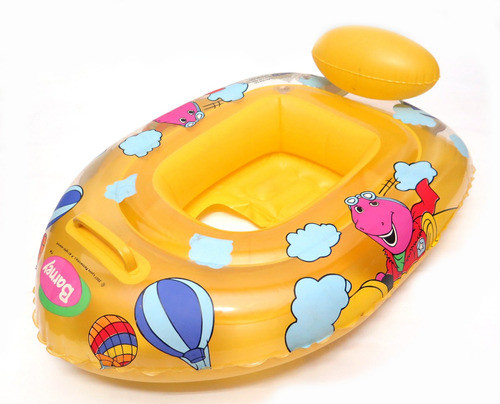 Botecito Inflable Salvavida Bebe Barney C/ Manija Childrens 0
