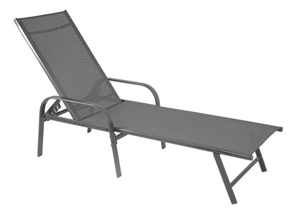 Reposera De Jardin Gris - Piscina Silla Sillon Exterior 0