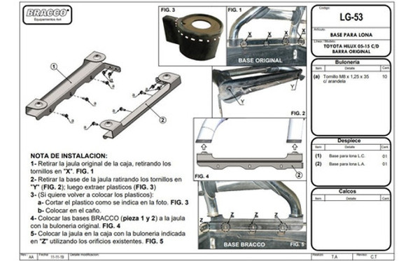 Bases Bracco Para Levantar Jaula Antivuelco Original 1