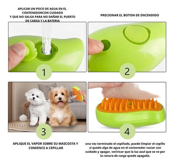 Pet Mango Brush 3 En 1 Cepillo De Vapor Para Gatos Y Perros 1