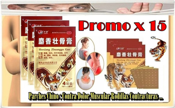 Parche Chino X 15 Sobres Dolores Contracturas Muscular-caba- 0