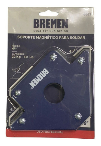 Escuadra Soporte Magnetico Bremen 6663 22kg Para Soldar 1