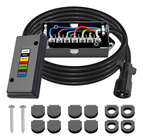 Cheemuii Kit De Arnés De Cableado De Remolque De 7 Vías Cabl 0