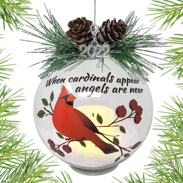 Adorno De Navidad Con Luces Led Conmemorativas De Cardenal 2 0