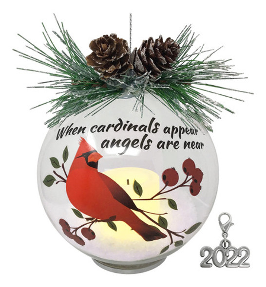 Adorno De Navidad Con Luces Led Conmemorativas De Cardenal 2 1