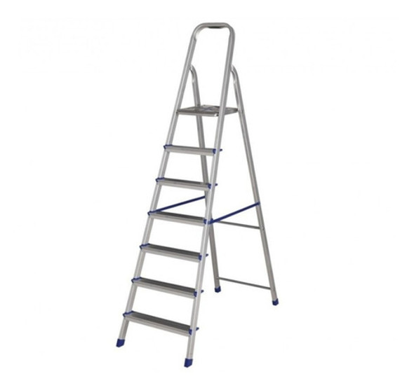 Escalera Aluminio Familiar Simple 150kg 7 Escalones 150cm En 0