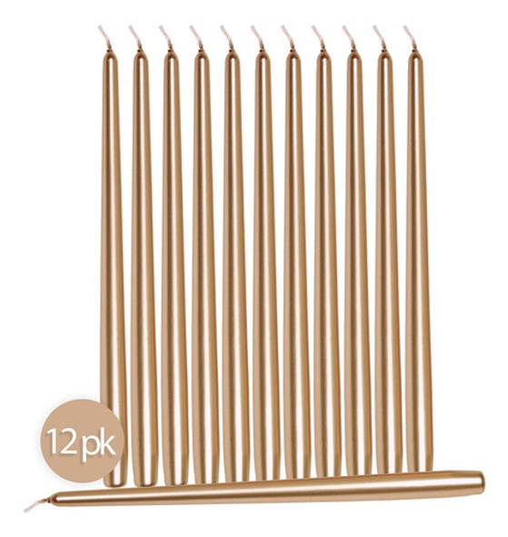 Hyoola Paquete De 12 Velas Altas Metlicas Cnicas  10 Pulgada 1