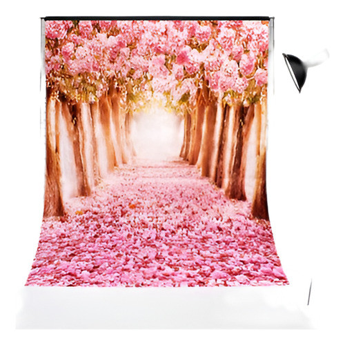 Vinilo 5x7ft Sakura Camino Camino Floral Studio Foto Fondo F 0