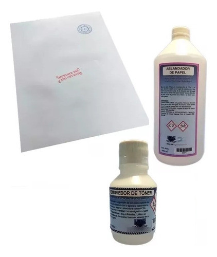 Wet Transfer Papel Termico Transferencia+ablandador+removedo 0
