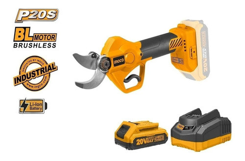 Tijera Poda P20s Bateria 20v Ingco Cssli2001 Industrial 1