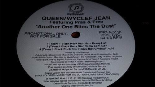 Queen Wyclef Jean Another One Bites The Dust Vinilo Promo 98 1