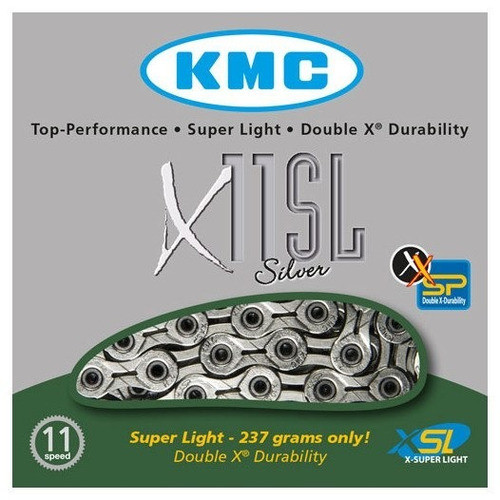 Cadena Kmc X11sl Silver - Plata 11 Vel 242 Gr 118eslabones 0