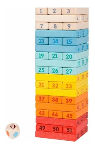 Jenga Torre Colores Madera Original Classic World 1