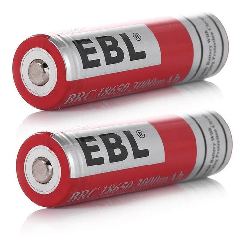 Pack 2 Pilas Recargables 18650 Li-ion 3000mah Ebl Ln-8131 0