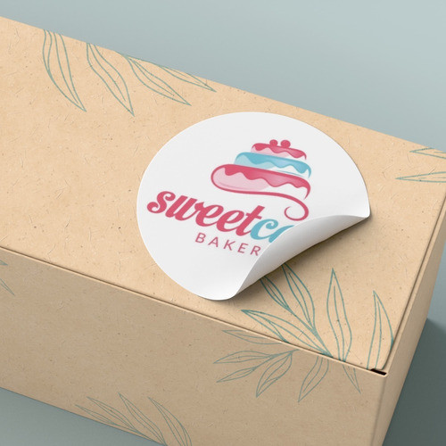 100 Adesivos Etiqueta Logomarca Personalizado Marca 10x10cm 1