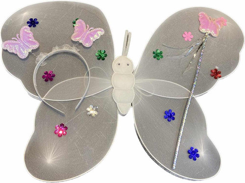 Set Mariposa Con Alita, Varita Y Vincha 1