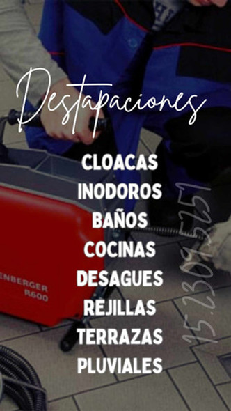 Destapaciones Con Maquina (baños Cocinas)  En Mataderos 0