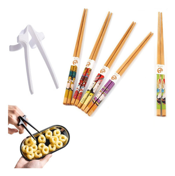 Palitos De Sushi Bambú Pack 10 Pares Reutilizables 0