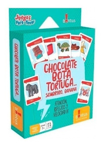 Juego De Cartas Bontus Chocolate Bota Tortuga 525 0