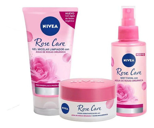 Nivea Kit Rutina Rose Care 3 Unid 0