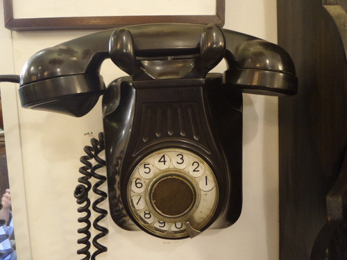 Telefone Preto Anos 50 Em Baquelite 1