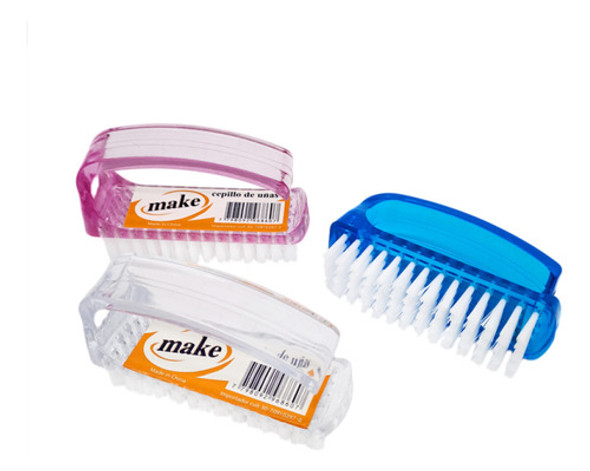 Cepillo Limpia Uñas Acrilico Manicura Make / 2 Unidades Zztt 0