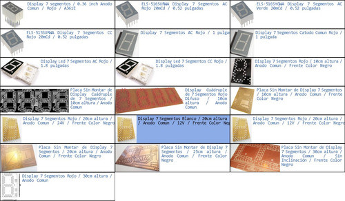 Display 7 Segmentos Blanco 20cm 12v Cartel Numeros Leds 1