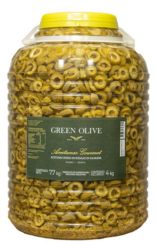 Aceitunas Verdes En Rodajas 4 Kilos Escurridos 0